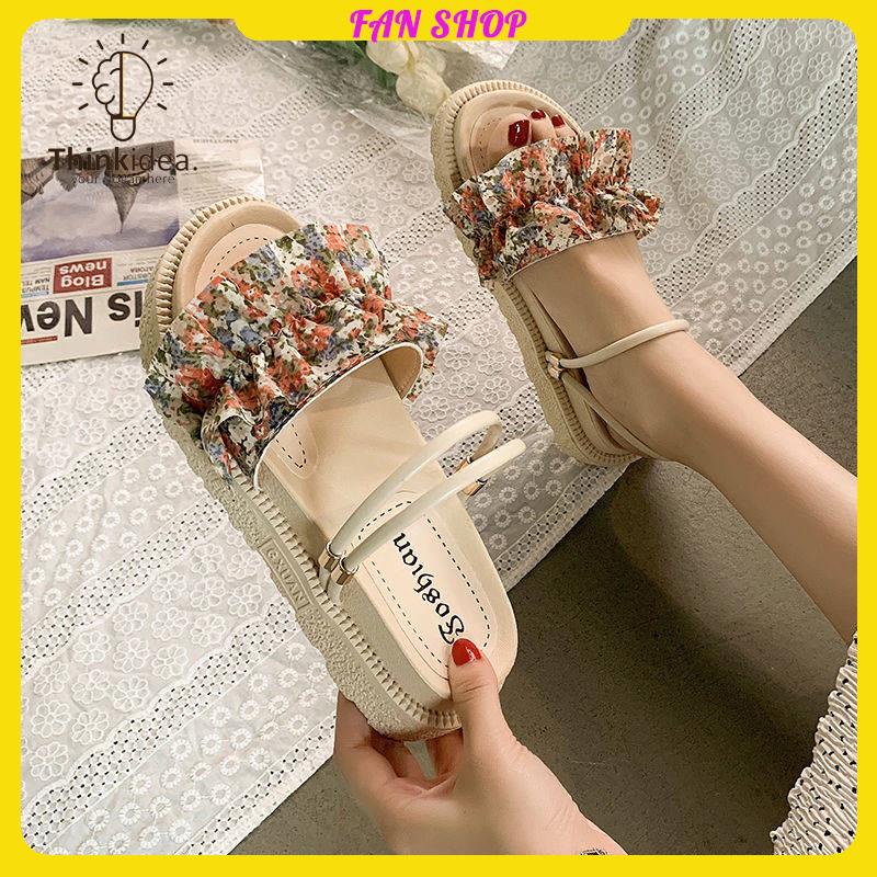 Giày Sandal Nữ Đế Dày Thời Trang Hàn