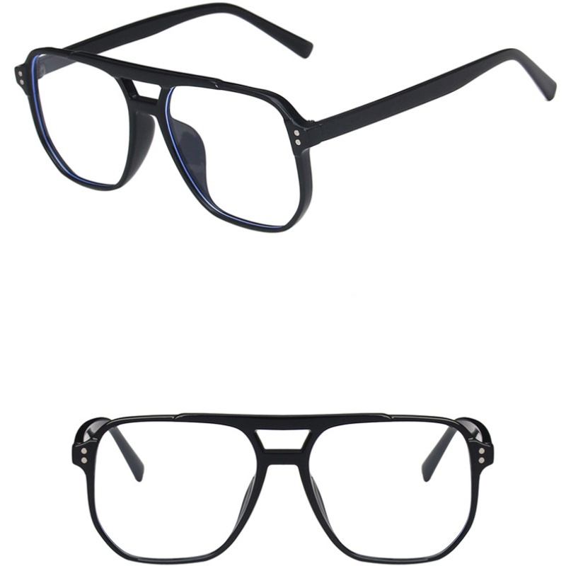 (KIQI-FASHION) COD Kính Chống Ánh Sáng Xanh Hai Chùm Kính Thời Trang Cổ Điển Cho Nam Và Nữ