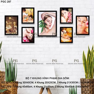 Bộ Khung Ảnh Treo Tường Trang Trí Tiệm Spa Làm Đẹp, Thẩm Mỹ Viện, Chăm Sóc Da - Khung Hình Phạm Gia PGC297