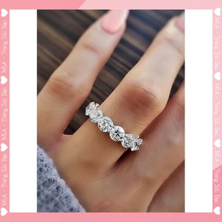 Nhẫn nữ Bạc Ý S925 full xoàng đá Cz cao cấp miễn phí xi Kim N383