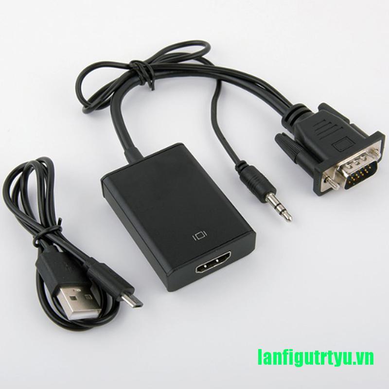 Bộ Chuyển Đổi Vga Sang Hdmi 1080p Hd Kèm Cáp Âm Thanh Cho Hdtv Pc Laptop Tv | BigBuy360 - bigbuy360.vn