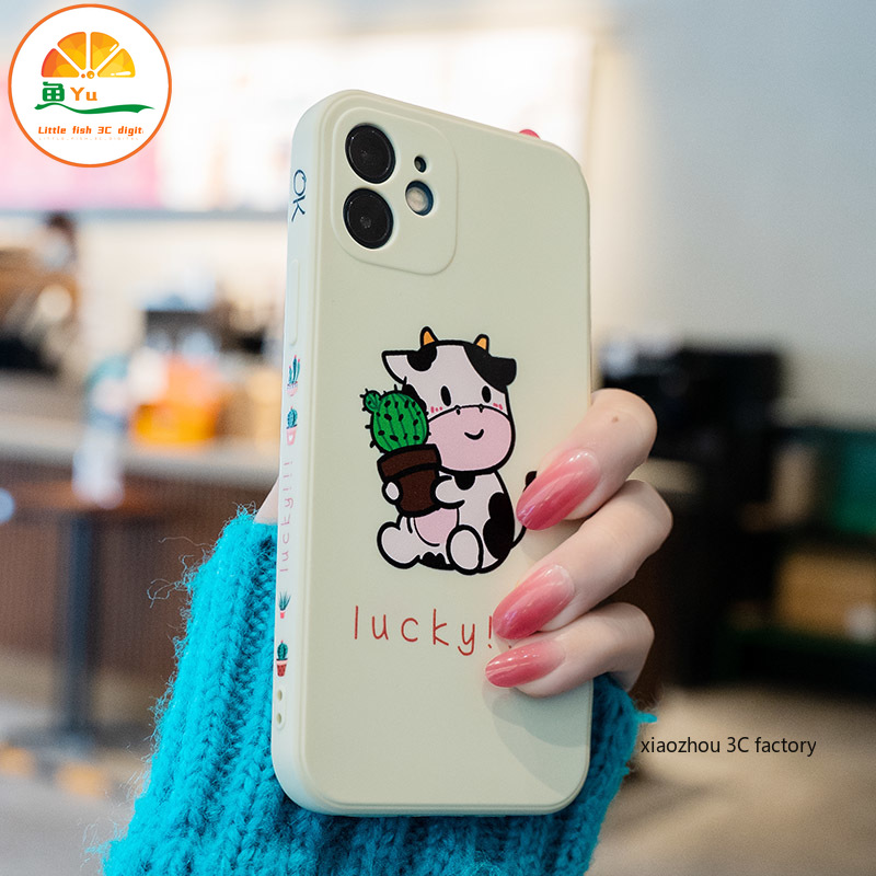 Ốp Lưng Họa Tiết Hình Chú Bò Sữa Thời Trang Cho Iphone 12 Pro Max 11 Pro Max I7 Xsmax Xr Se2020 Xs 7plus 8plus 6plus | BigBuy360 - bigbuy360.vn