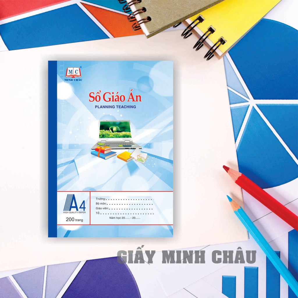 Sổ Giáo án kẻ ngang A4 Minh Châu 100/120/180/200/260/300