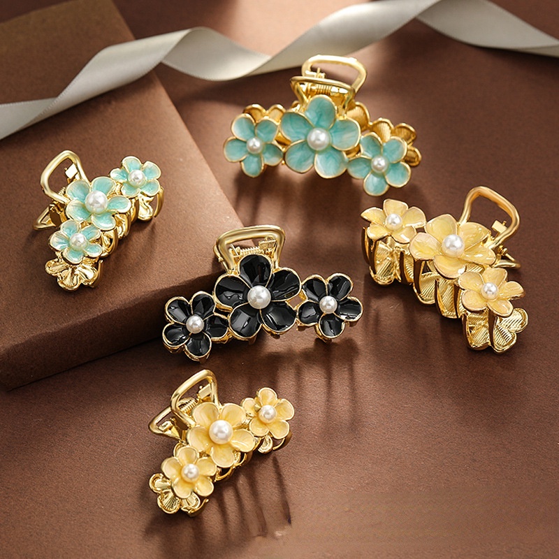 Kẹp Tóc Hình Hoa Bằng Hợp Kim