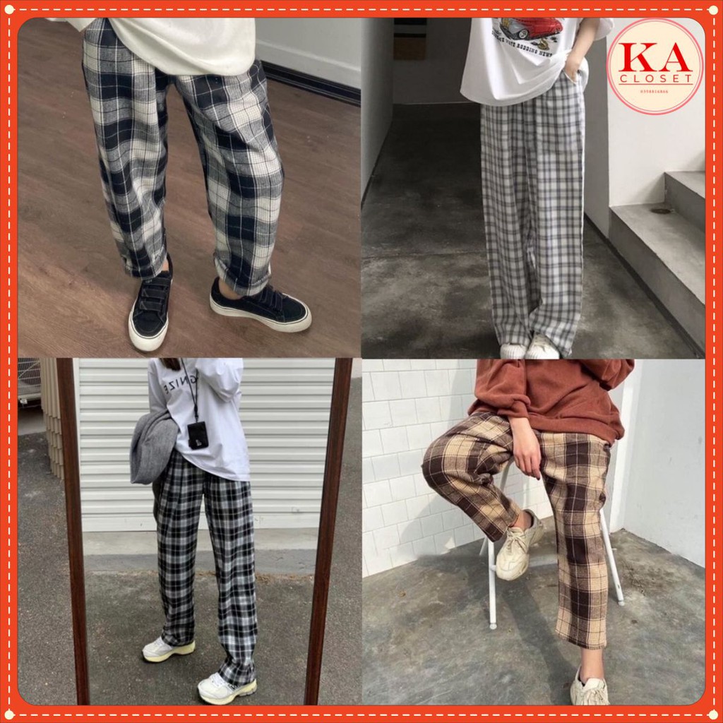 [Mã FAMAYWA giảm 10K đơn 50K] Quần kẻ karo hot 💖FREESHIP💖 quần kẻ unisex