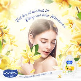 Sữa Tắm Dưỡng Thể Monsavon Chiết Xuất Sữa & Hoa Vani-(1000ml)