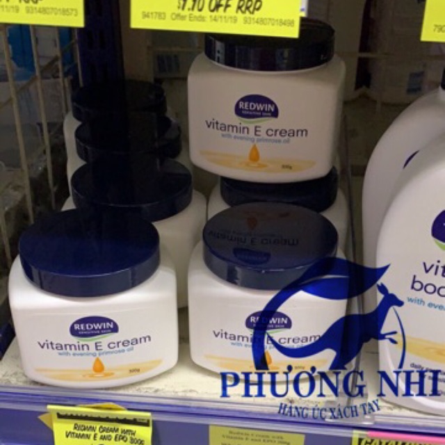 HÀNG CÓ BILL MUA TẠI ÚC, BAY AIR - KEM DƯỠNG DA REDWIN CREAM WITH VITAMIN E VÀ DẦU HOA ANH THẢO