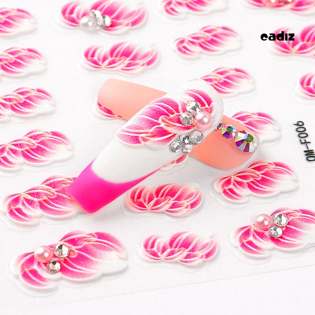 Miếng Dán Trang Trí Móng Tay Hình Hoa 5D DIY