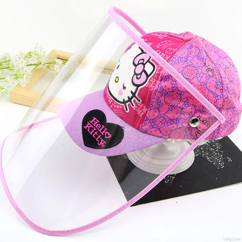 Mũ chống bụi bẩn chống giọt bắn có thể tháo rời được in họa tiết hoạt hình dành cho bé gái