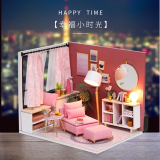 Mô hình nhà thu nhỏ – Happy Time [ TẶNG KÈM MICA CHẮN BỤI ]
