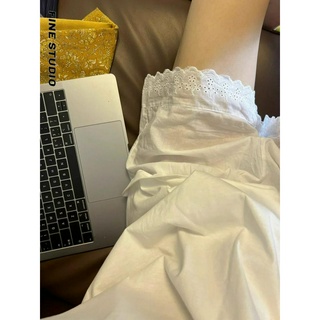 Cô Gái Ngọt Ngào Ren Pyjama Quần Short Nữ 2024 Phong Cách Mới Mùa Hè Trắng Quần Legging Quần An Toàn