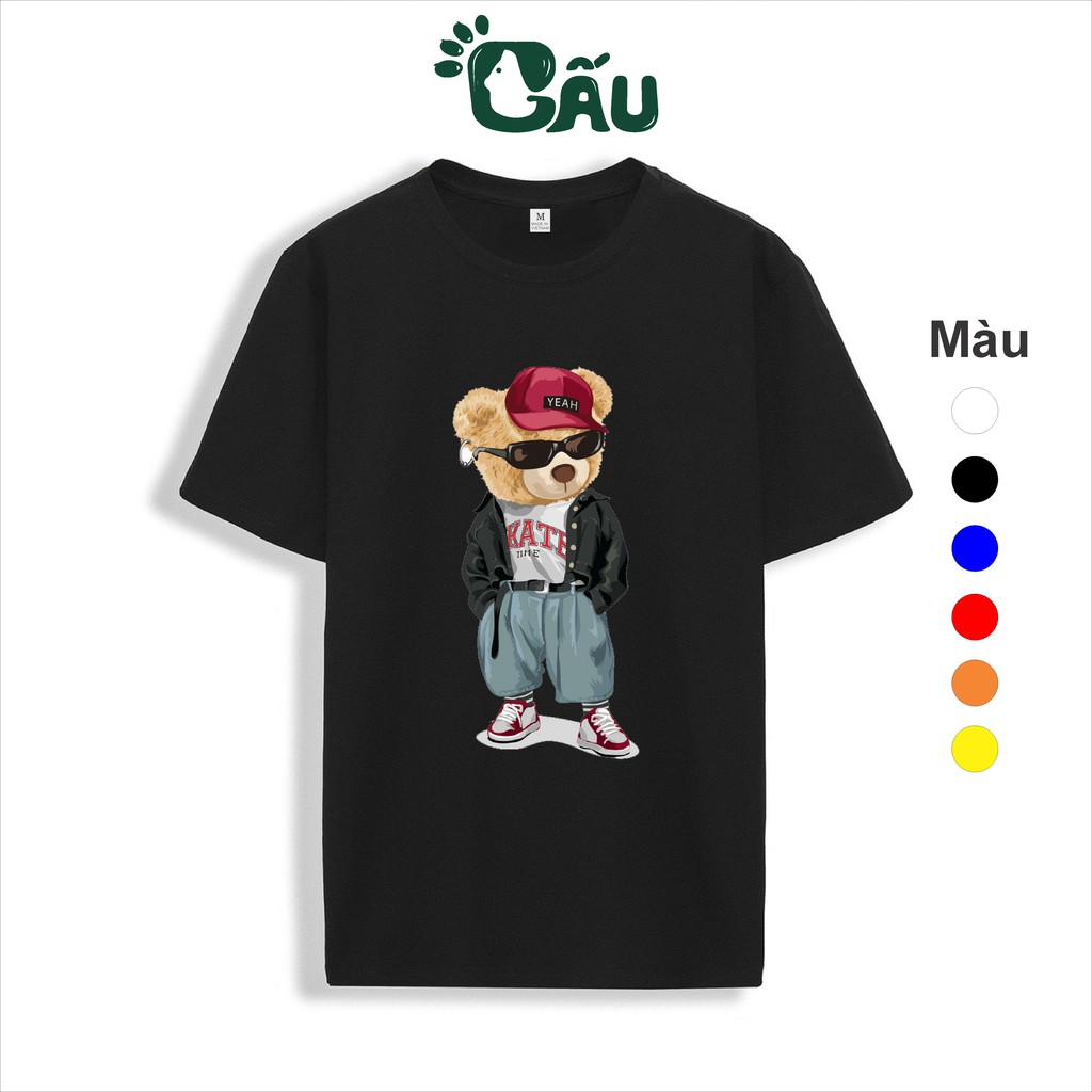 Áo thun nam GẤU 194 - MEN cổ tròn tay ngắn vải coton co dãn, dày dặn, form regular fit - Gấu Teddy Ngầu | BigBuy360 - bigbuy360.vn