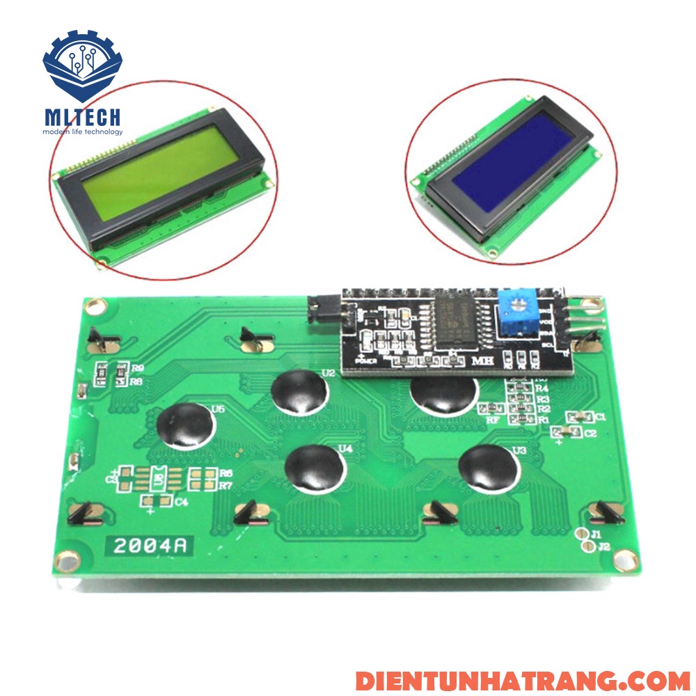 Màn hình LCD 2004 kèm I2C xanh lá