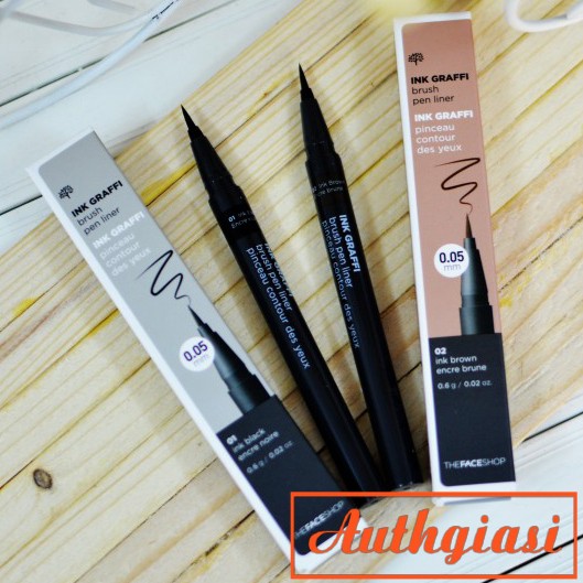 Bút dạ kẻ mắt siêu mảnh The Face Shop Ink Graffi Brush Pen Liner TFS fmgt [Mẫu Mới 2019]