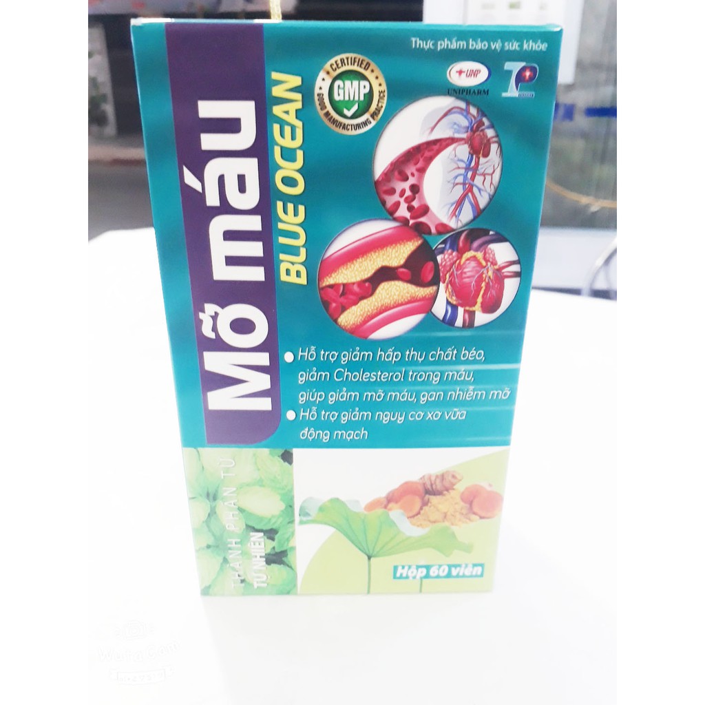 Viên uống MỠ MÁU BLUE OCEAN, giúp giảm Cholesterol trong máu, giúp giảm mỡ máu, gan nhiễm mỡ, giúp giảm xơ vữa động mạch