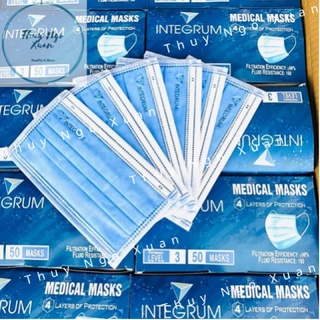 Khẩu trang y tế 4 lớp kháng khuẩn integrum hàng xuất khẩu
