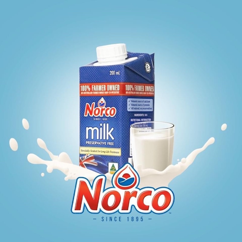 Sữa Tươi Nguyên Kem Hữu Cơ Norco Úc Hộp 200ML Date 9/2022