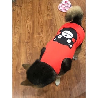 Áo Cho Chó Mèo Hình Gấu Kumamon Dễ Thương - Áo Thun Sát Nách Cho Thú Cưng Mềm Mại, Thoáng Mát