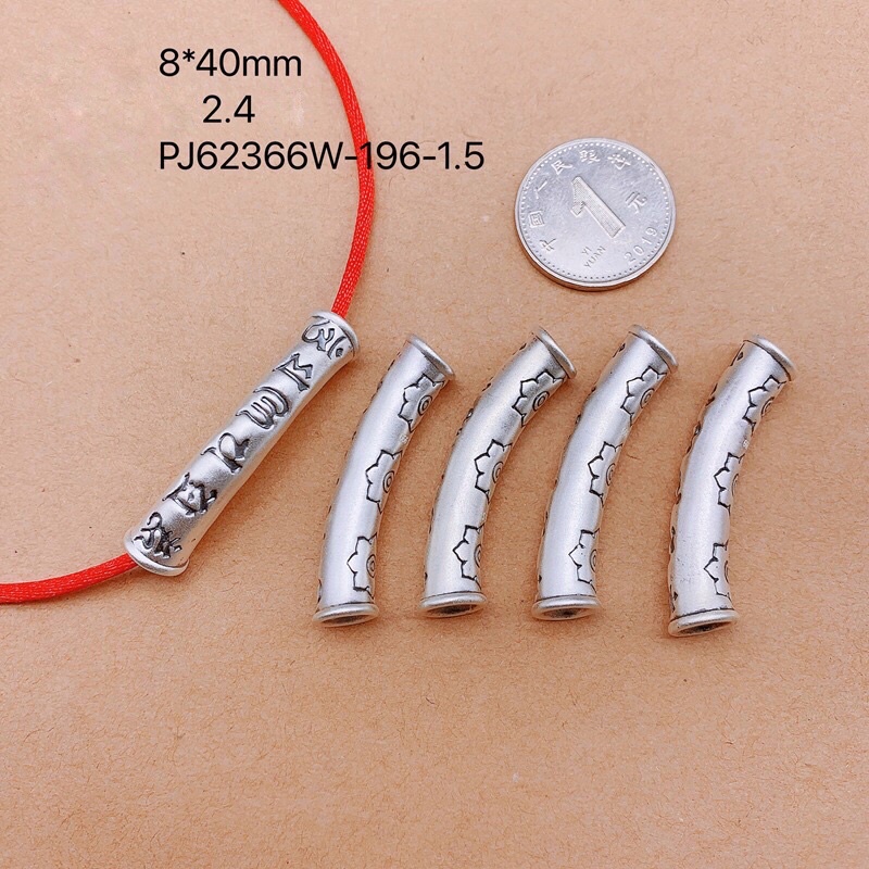 Charm bạc trụ lục chú - MH705