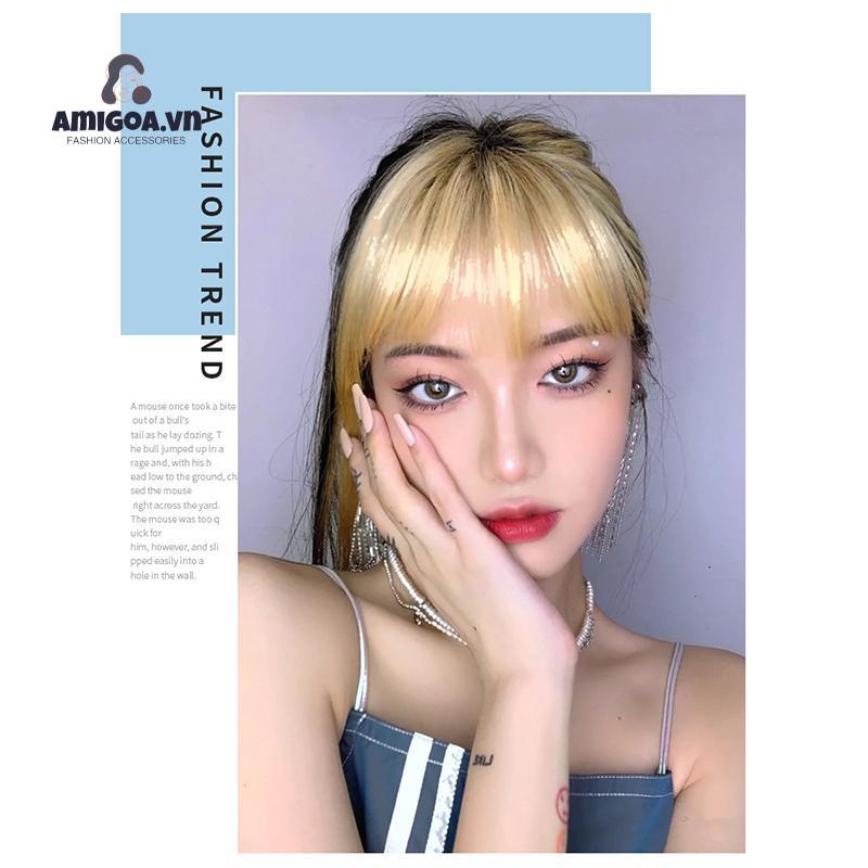 ✨✨ Tóc mái bằng giả nhuộm tông vàng thời trang