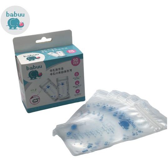Túi trữ sữa Babuu 250ml hộp 50c túi đựng sữa hàng chính hãng