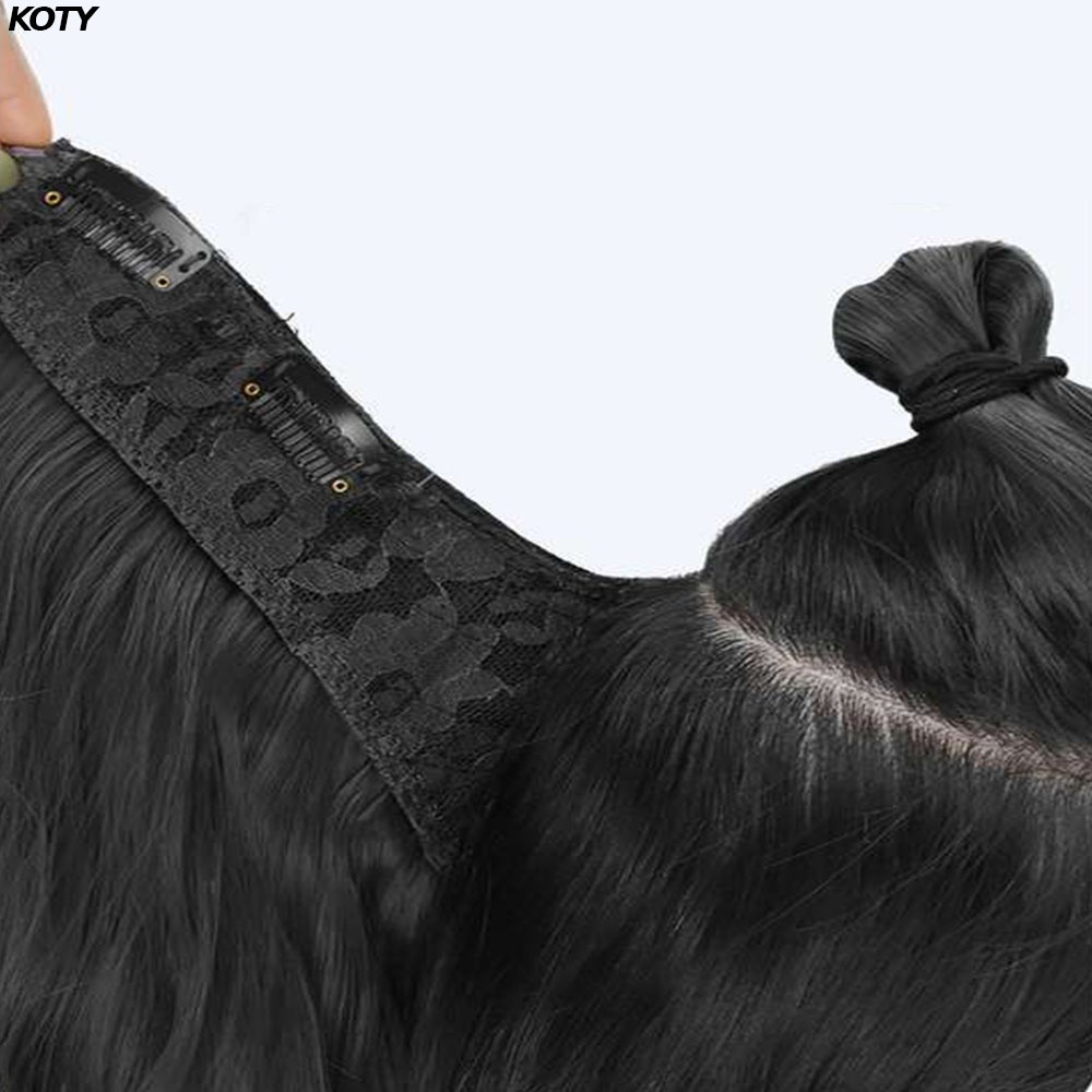 Tóc giả chữ u thẳng dài đẹp cho nữ shop Koty, tóc giả nửa đầu cao cấp mềm mượt TG11