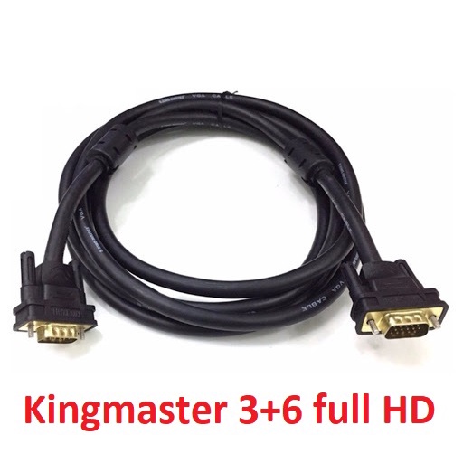 Cáp VGA to VGA Kingmaster  1.5m Hàng  cao cấp chống nhiễu full HD