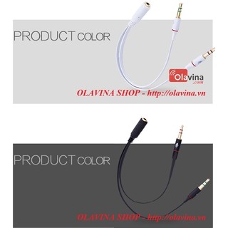 Cáp chuyển đổi gộp cổng audio và micro 3.5 mm