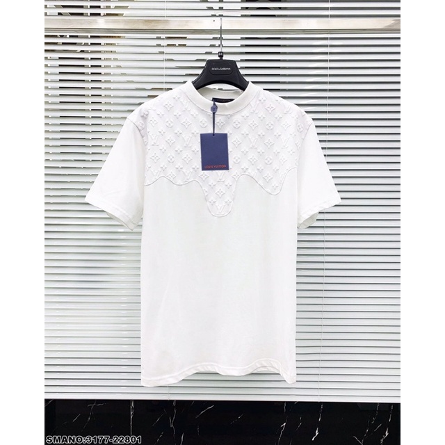 Áo phông dập nổi vân cao cấp nam nữ mặc đôi hót 2022