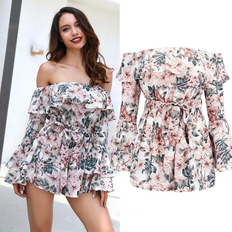 Jumpsuit bẹt vai tay dài, jump trễ vai, jumsuit đùi kiểu dáng Tây, jum bẹt vai