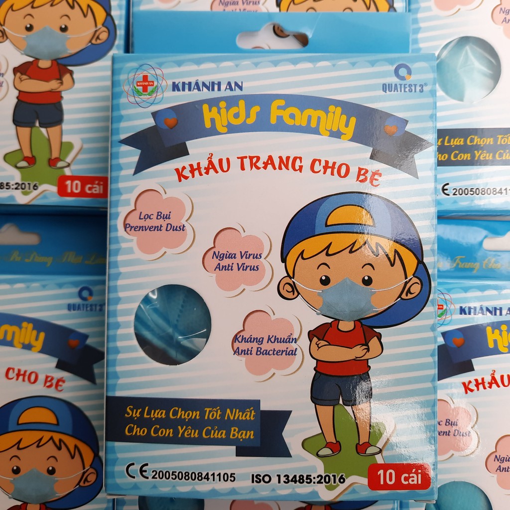 Khẩu trang y tế Khánh An Kids Family dành cho trẻ em từ 1 đến 5 tuổi