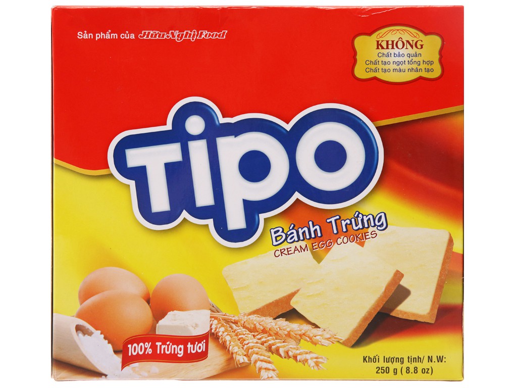 Bánh Trứng Tipo 250g (hộp) /Bánh trứng tipo 250g