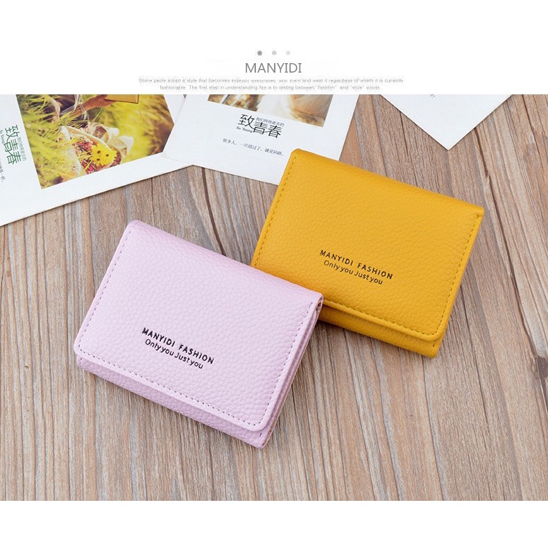 Ví nữ mini cầm tay, ví nữ gập 3 thời trang Hana mini MANYIDI