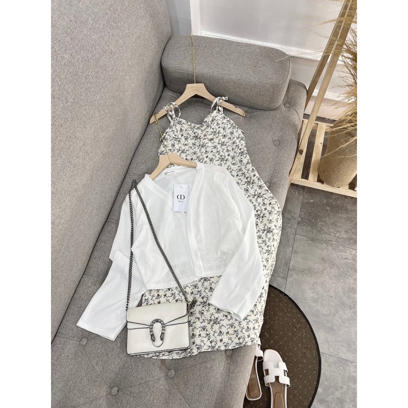 Váy Hoa Nhí Vintage Dáng Dài 2 Dây Mix Áo Tăm Nhà ANNAMAI | BigBuy360 - bigbuy360.vn