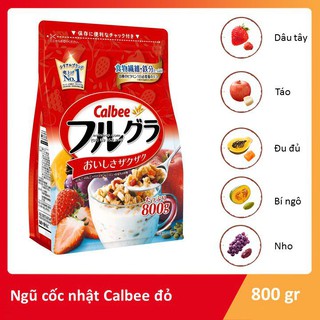 Ngũ cốc calbee đỏ date mới nhất 750g