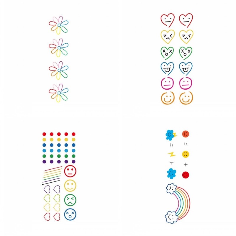 [Hàng mới về] Tờ hình xăm dán chống nước nhiều màu sắc thiết kế dễ thương cho nam và nữ