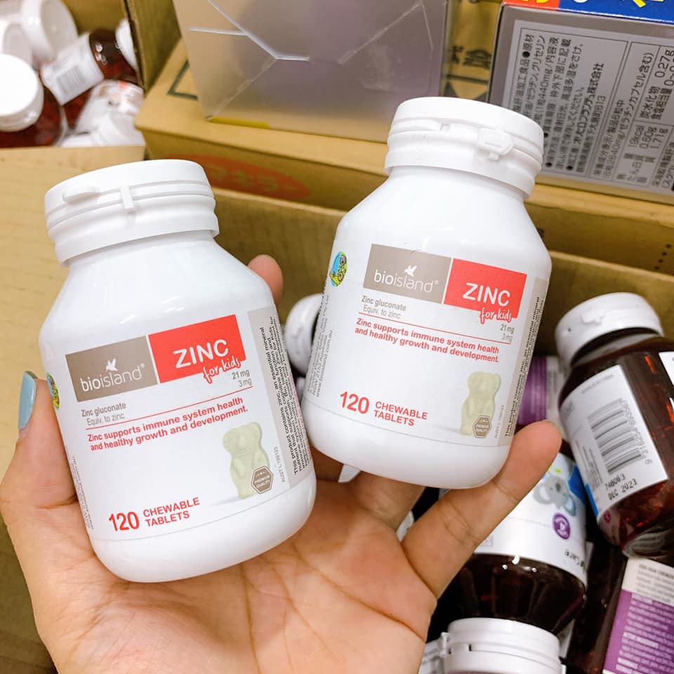 Kẹo nhai bổ sung kẽm cho bé Bio Island Zinc của Úc 120 viên