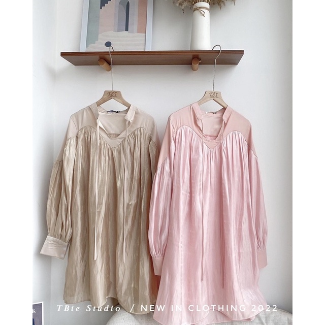 THUYBIESHOP | váy voan lụa rúm xoè - lily dress
