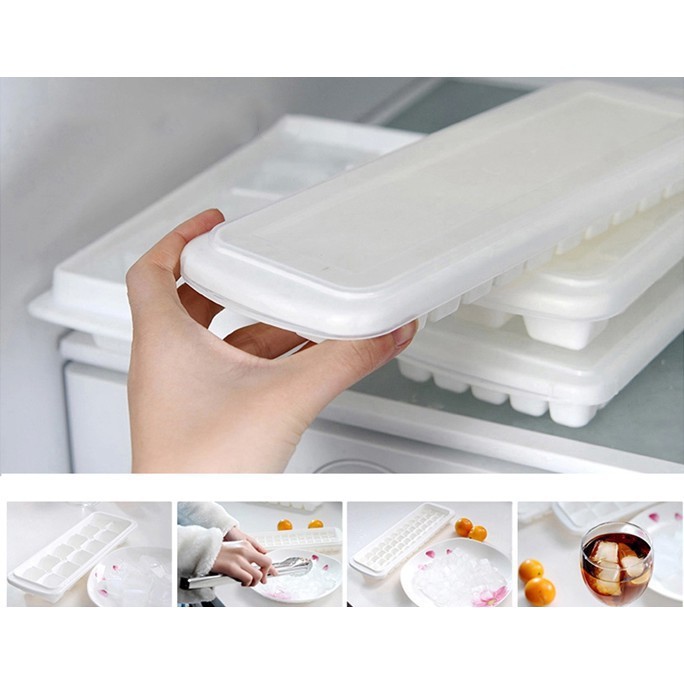 [Hỏa Tốc HN] Combo Khuôn tạo hình cơm, trứng hình gấu và thỏ và Khay đá 48 viên có nắp Inomata Nội địa Nhật Bản