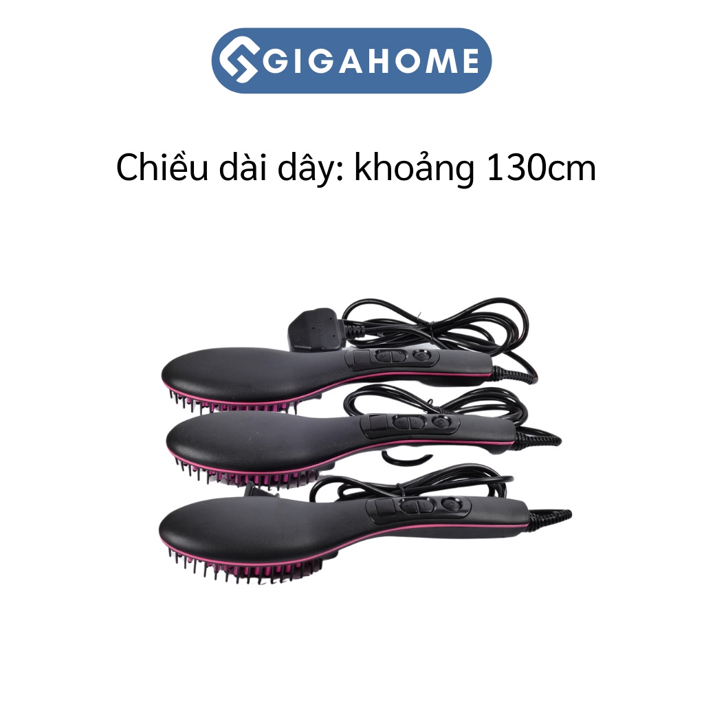Lược Điện Chải Thẳng Tóc GIGAHOME Hiển Thị Màn Hình LCD, Chuyên Nghiệp 8201