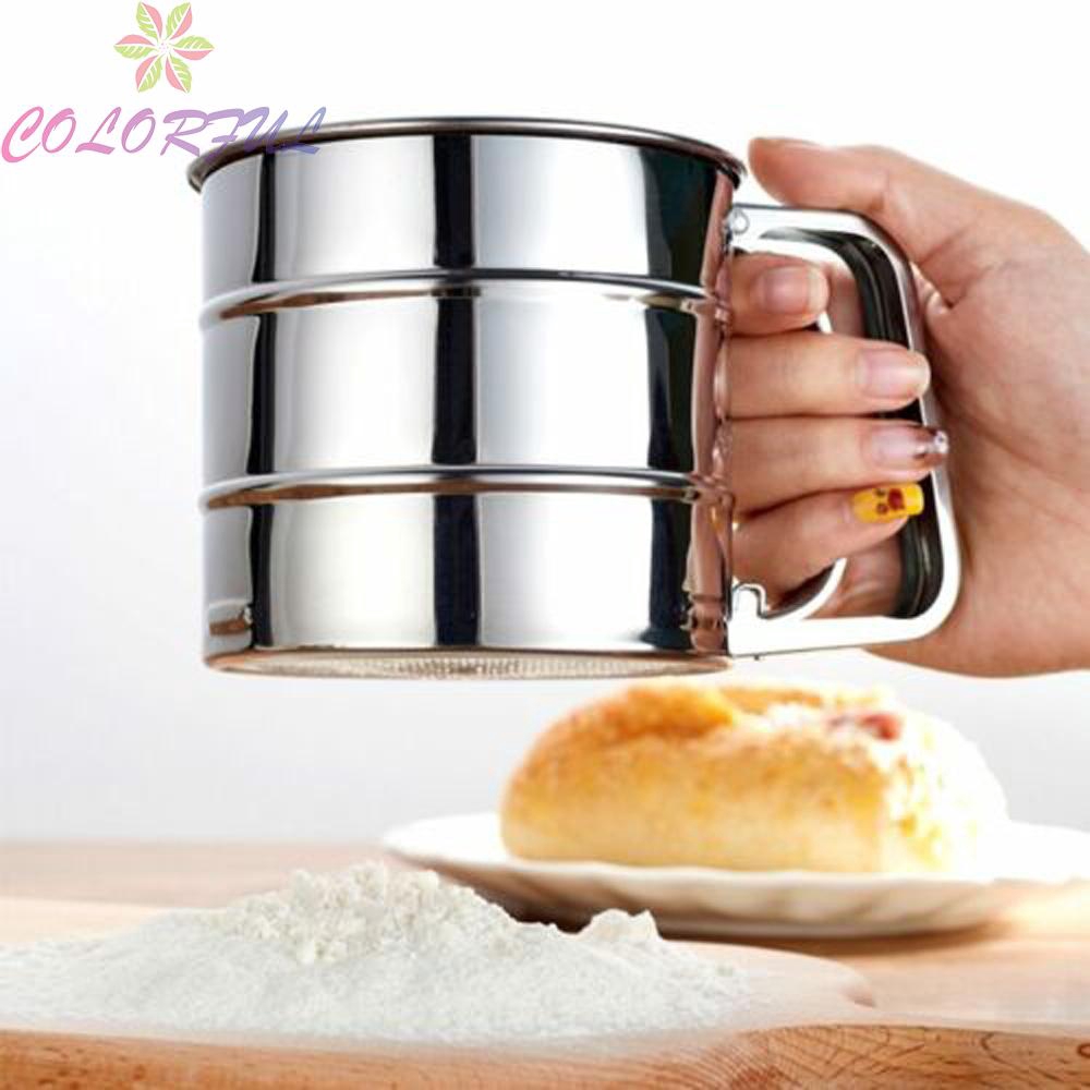 Flour Sieve Making cakes Cookies Bread 1pc Accessories Strainer Handheld Baking Kitchen Stainless Steel Powder