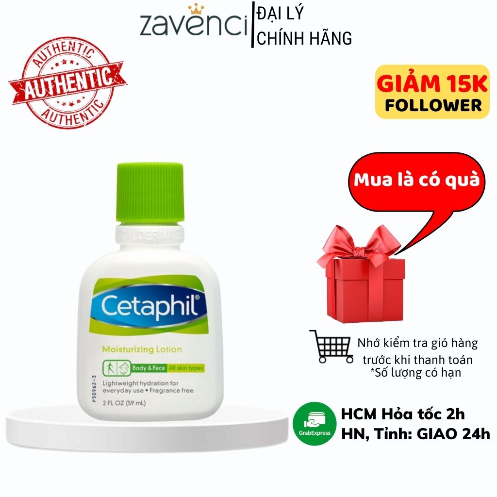 Sữa dưỡng ẩm SDA129034 CETAPHIL MOISTURIZING LOTION Cấp Ẩm Dành Cho Mặt Và Toàn Thân (59ML)