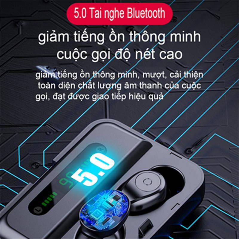 Tai nghe TWS True Wireless Bluetooth 5.0 giảm tiếng ồn với bộ sạc nguồn hộp sạc