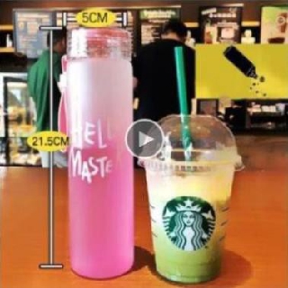 💥 XÃ KHO💥 Bình Nước Thủy Tinh Hello Master 480ml ( Nhiều Màu )