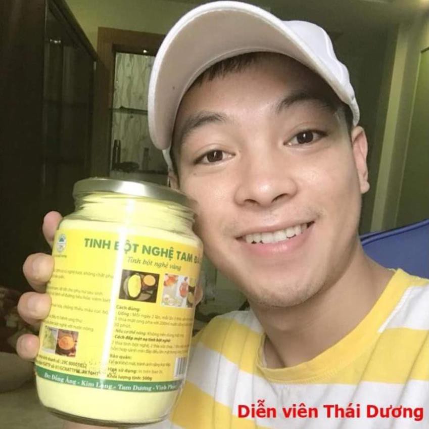 Tinh bột nghệ vàng nguyên chất TAM ĐẢO 500g, tinh bột nghệ vàng đỏ nghệ viên làm đẹp giảm đau dạ dày liền sẹo