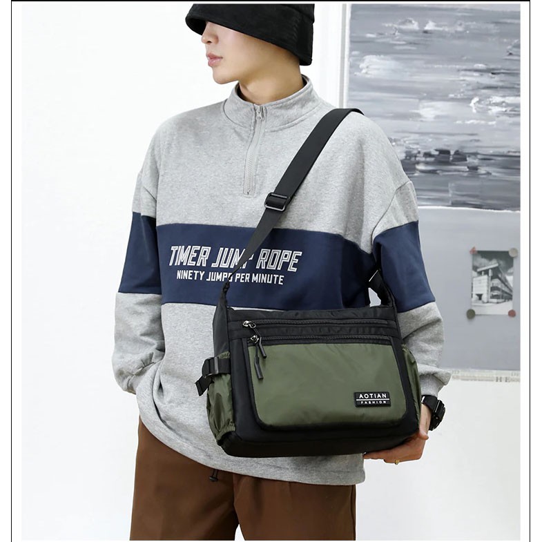 Túi đeo chéo nam, vải Oxford chống thấm nước cao cấp, thiết kế hiện đại, kích thước lớn, nhiều ngăn thoải mái đựng đồ | BigBuy360 - bigbuy360.vn