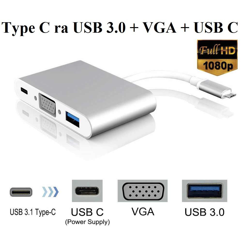 Cáp Chuyển Type-C ra USB 3.0/VGA/Type-C