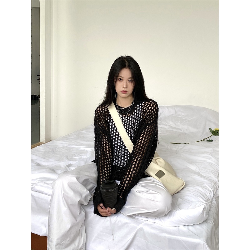 Áo len XIAOZHAINV dệt kim chống nắng tay dài kiểu Hàn Quốc 4 màu tùy chọn cho nữ | BigBuy360 - bigbuy360.vn