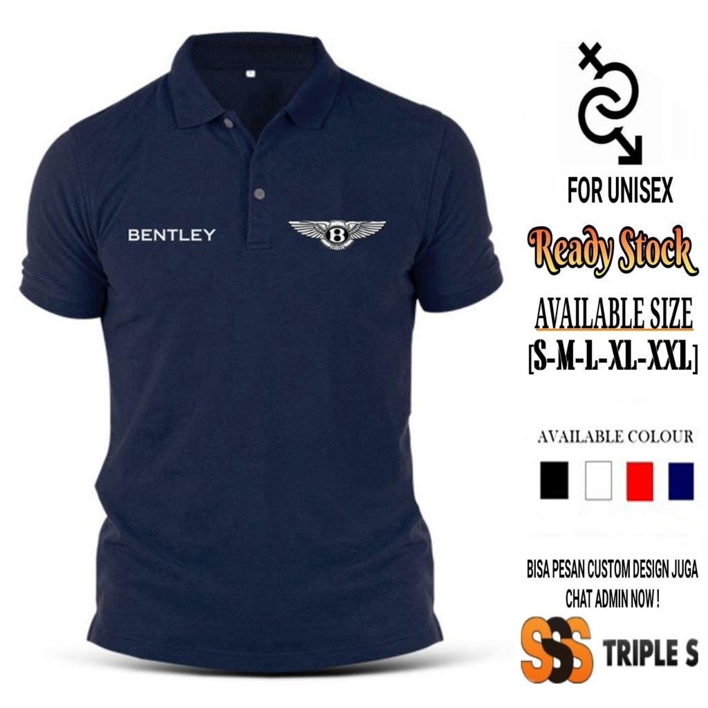 Áo Thun Polo Cổ Bẻ In Logo Xe Hơi Bentley Cá Tính Cho Nam