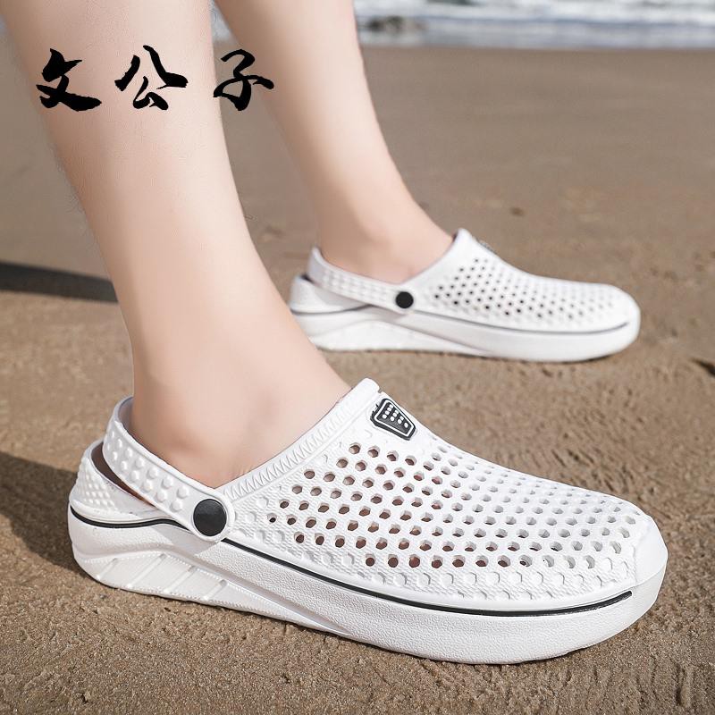 Giày Sandal Đục Lỗ Hai Cách Mang Phong Cách Hàn Quốc Thời Trang Unisex